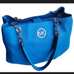 Michael Kors fulton chain summer blue shoulder bag